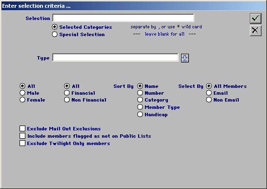 member category list options